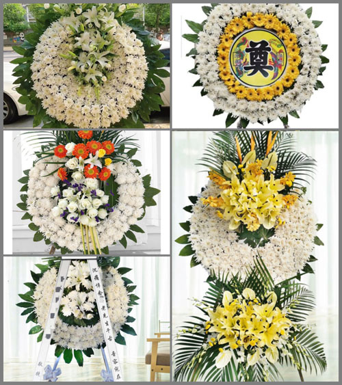 山东青岛平度市同和街道斜子村花圈速递